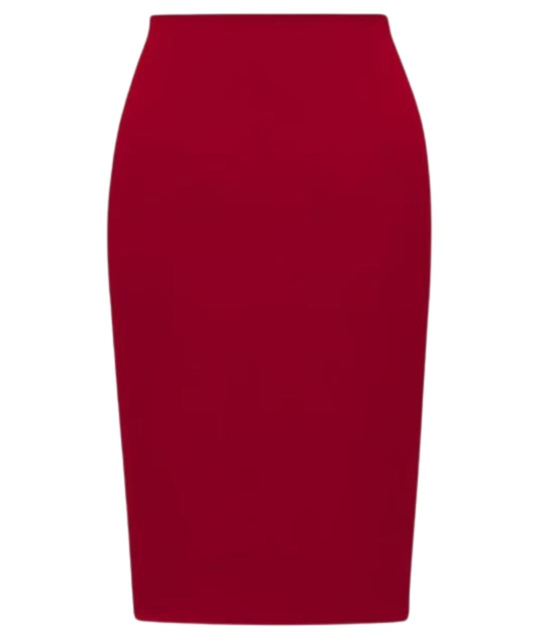 SAINT LAURENT Красная вискозная юбка миди, фото 1