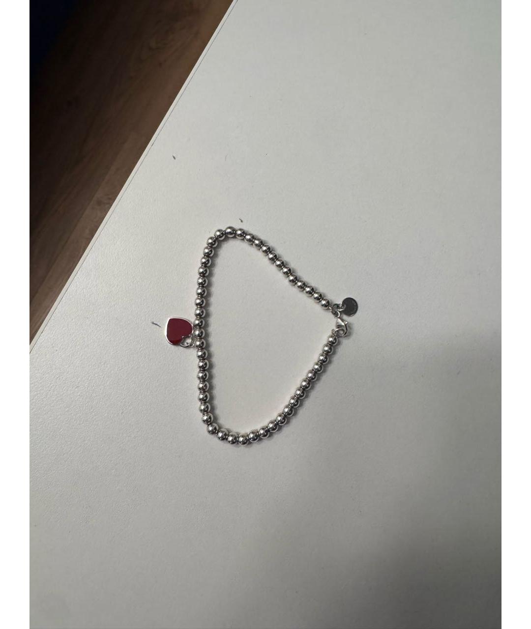 TIFFANY&CO Бордовый серебряный браслет, фото 2