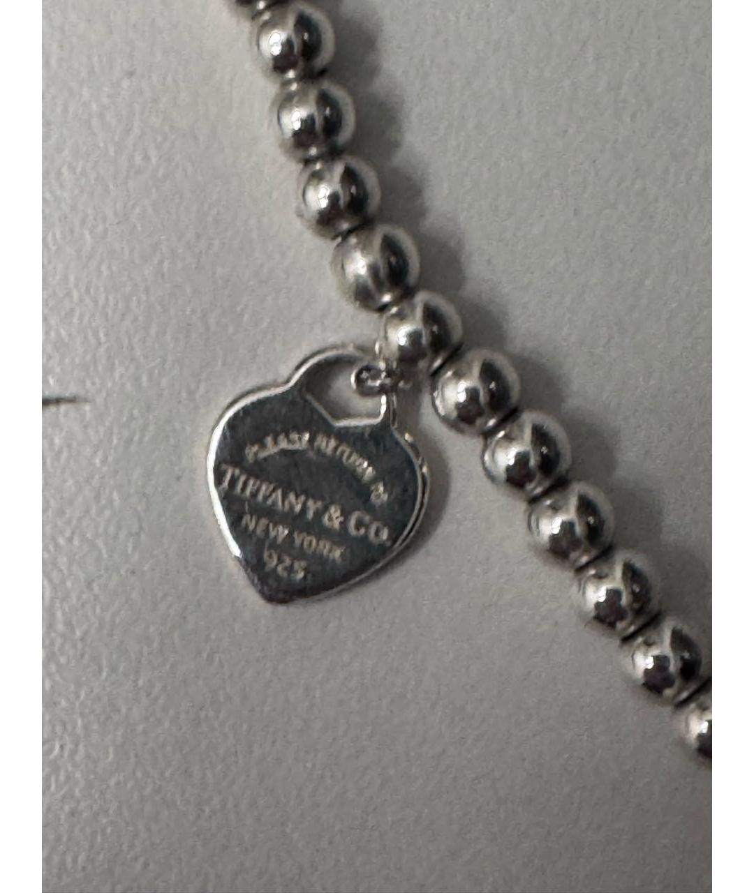 TIFFANY&CO Бордовый серебряный браслет, фото 3