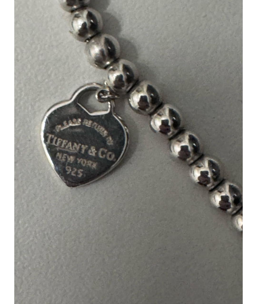TIFFANY&CO Бордовый серебряный браслет, фото 4