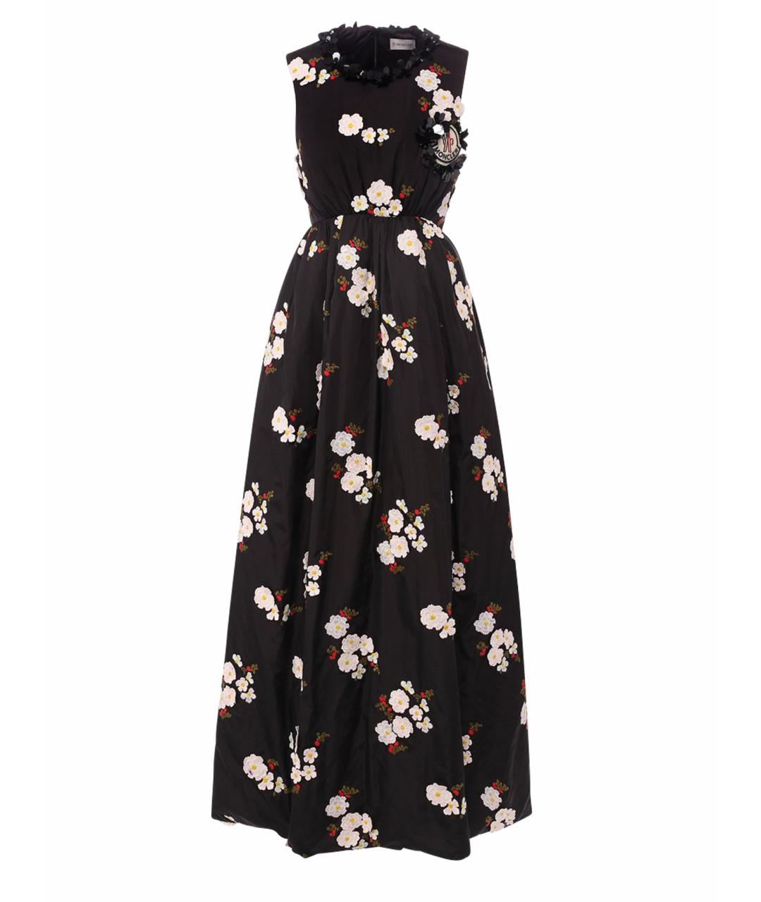 MONCLER Черный полиэстеровый пуховик, фото 1