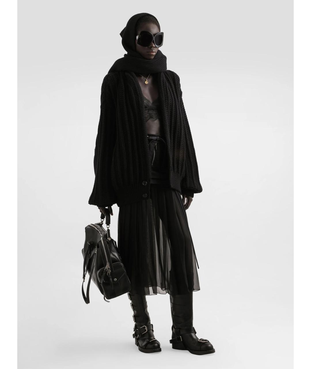 DOLCE&GABBANA Черный шерстяной кардиган, фото 2