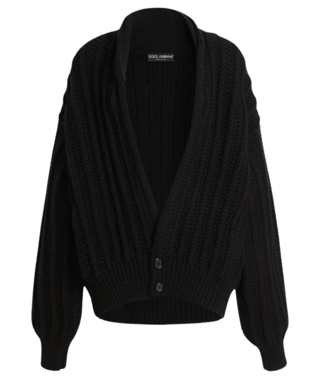 DOLCE&GABBANA Черный шерстяной кардиган, фото 1
