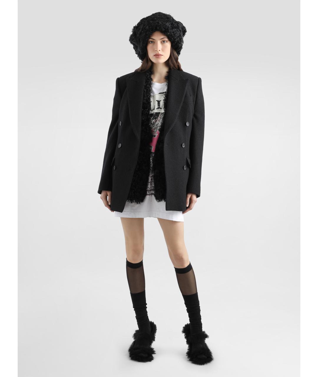 DOLCE&GABBANA Черный меховой жилет, фото 2