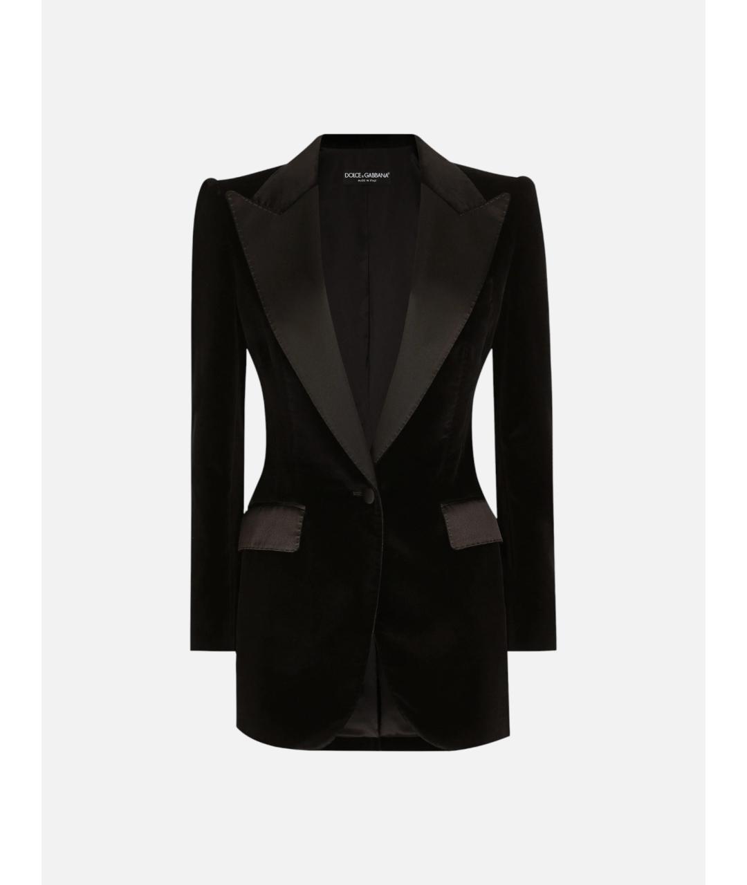DOLCE&GABBANA Черный хлопковый жакет/пиджак, фото 4