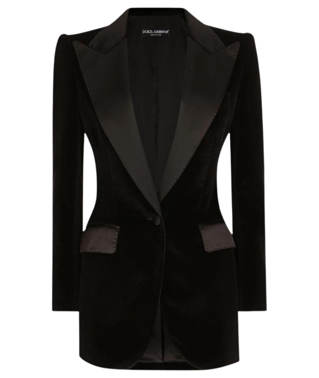 DOLCE&GABBANA Черный хлопковый жакет/пиджак, фото 1