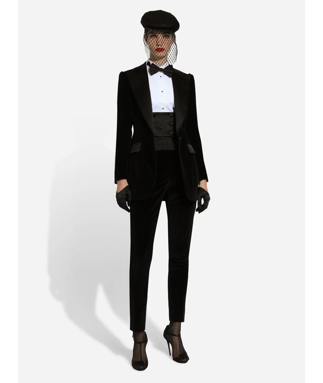 DOLCE&GABBANA Черный хлопковый жакет/пиджак, фото 2