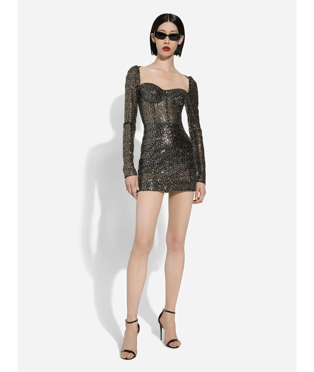 DOLCE&GABBANA Мульти полиэстеровое вечернее платье, фото 2