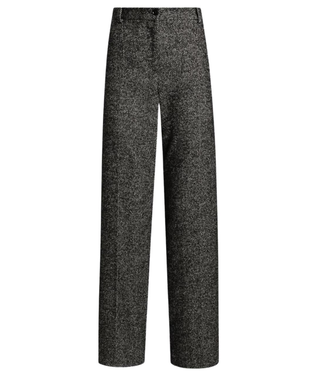 DOLCE&GABBANA Мульти шерстяные прямые брюки, фото 1