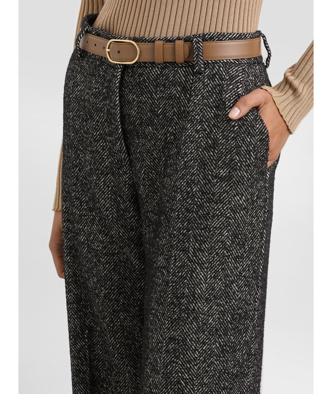 DOLCE&GABBANA Мульти шерстяные прямые брюки, фото 3