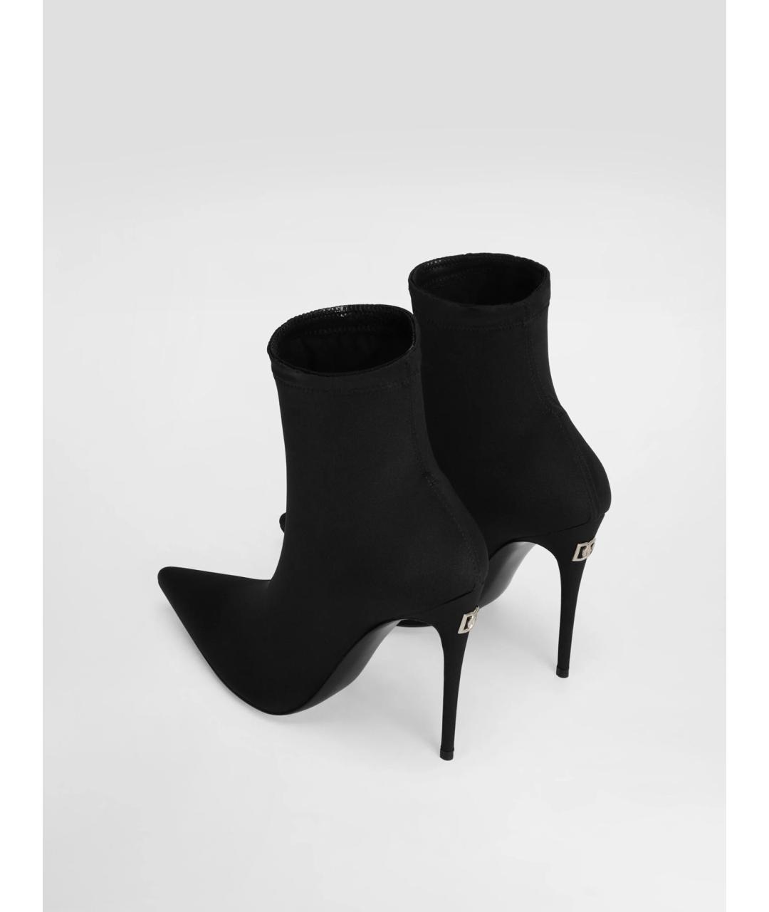 DOLCE&GABBANA Черные текстильные ботильоны, фото 3