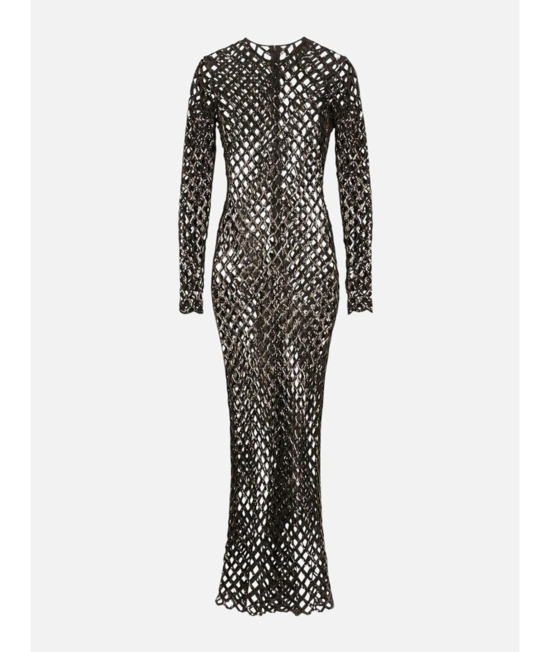 DOLCE&GABBANA Черное полиэстеровое коктейльное платье, фото 5