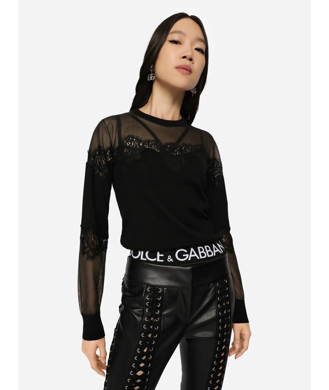 DOLCE&GABBANA Черная кашемировая блузы, фото 3