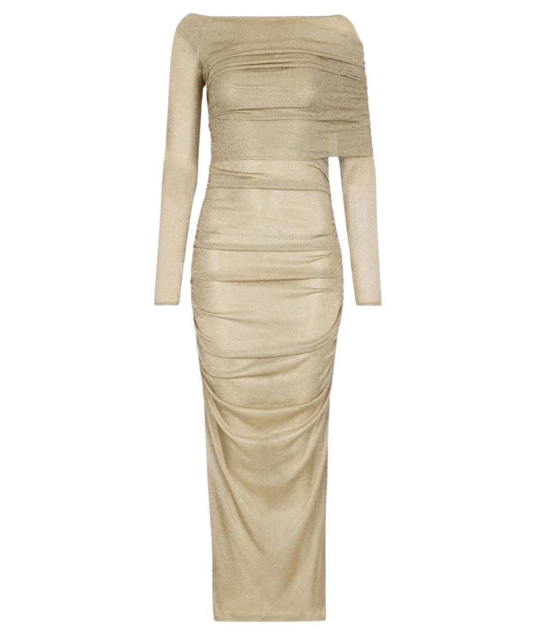 DOLCE&GABBANA Золотое вискозное вечернее платье, фото 1