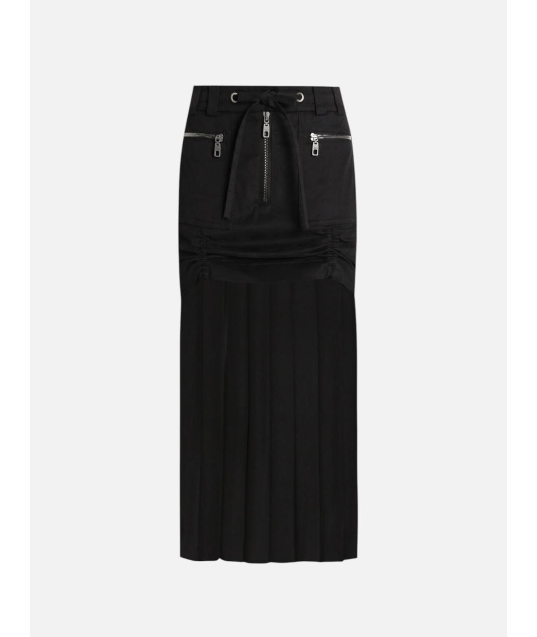 DOLCE&GABBANA Черная шелковая юбка миди, фото 5