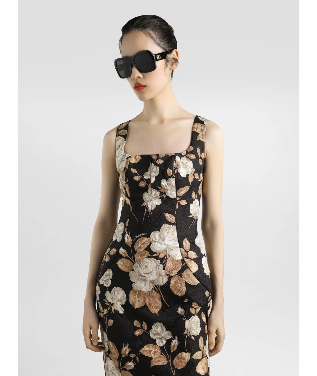 DOLCE&GABBANA Мульти хлопковое повседневное платье, фото 2