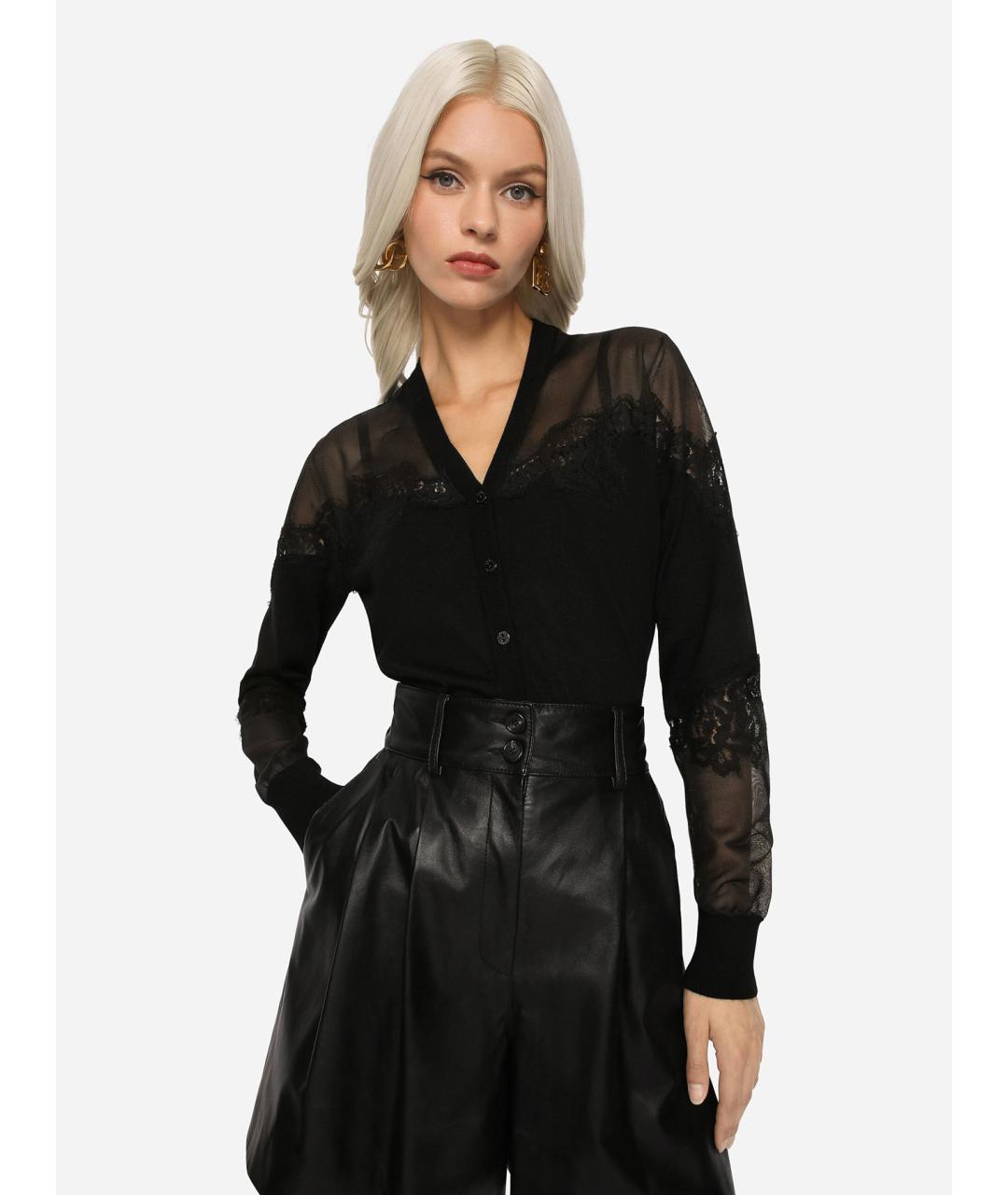 DOLCE&GABBANA Черный кашемировый кардиган, фото 3