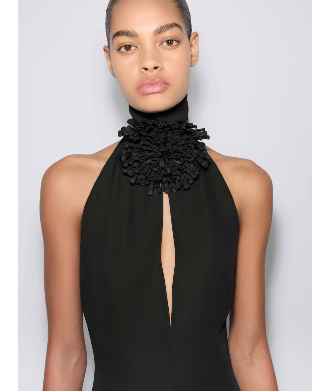 ALAIA Черное вискозное вечернее платье, фото 3