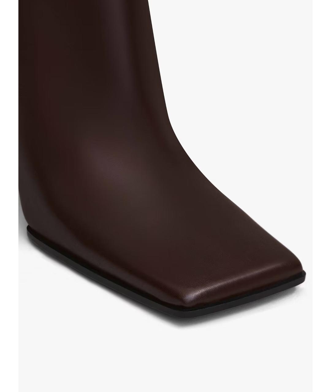 ALAIA Коричневые кожаные полусапоги, фото 3