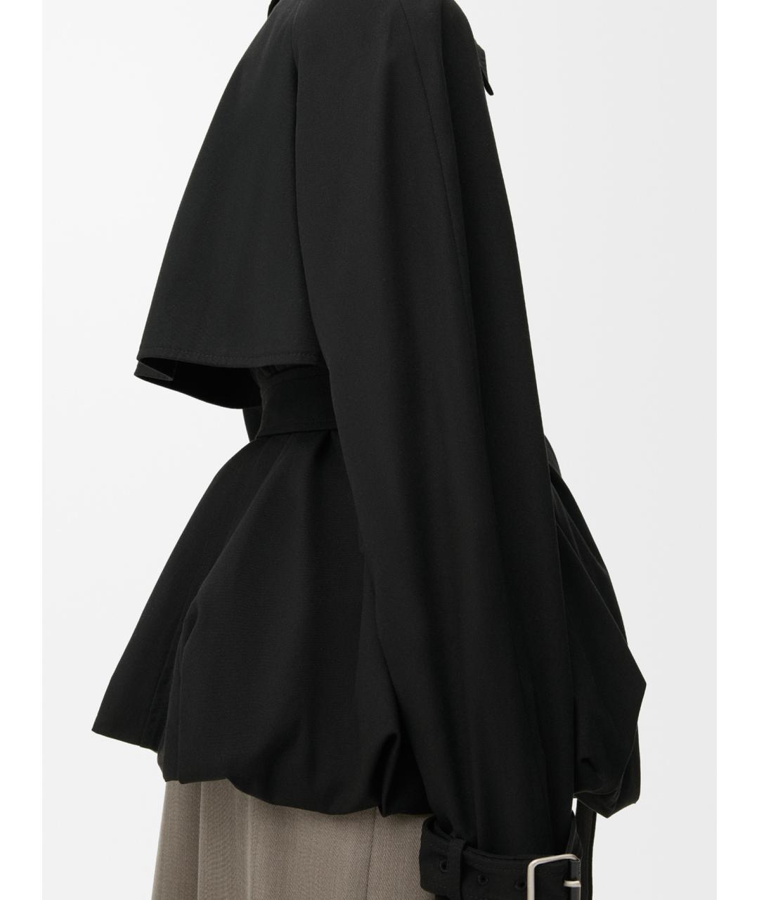 LOEWE Черный хлопковый тренч/плащ, фото 3