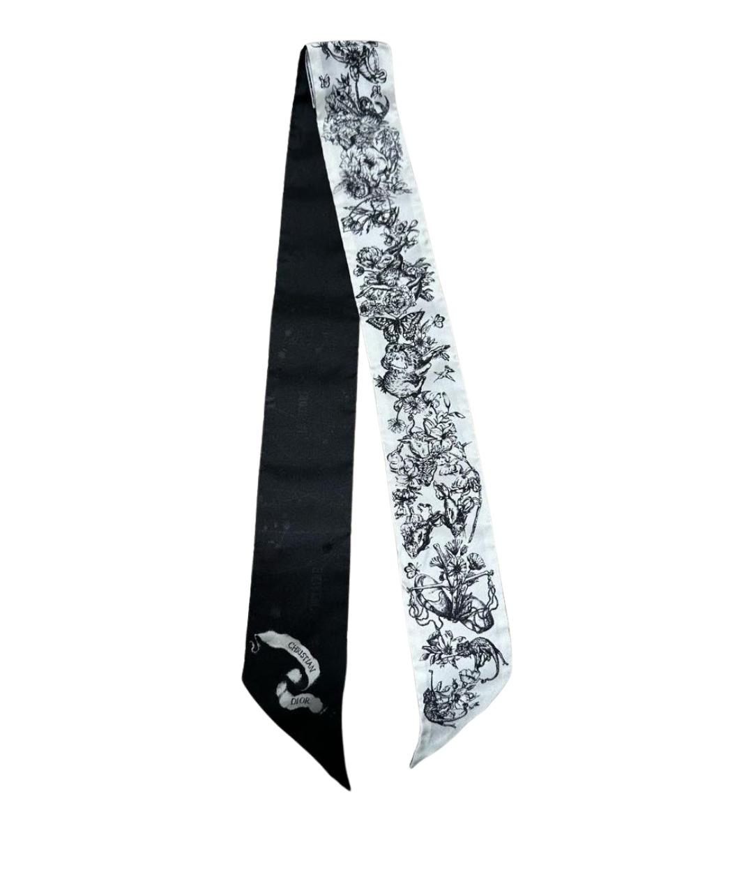 CHRISTIAN DIOR Черный шелковый платок, фото 1