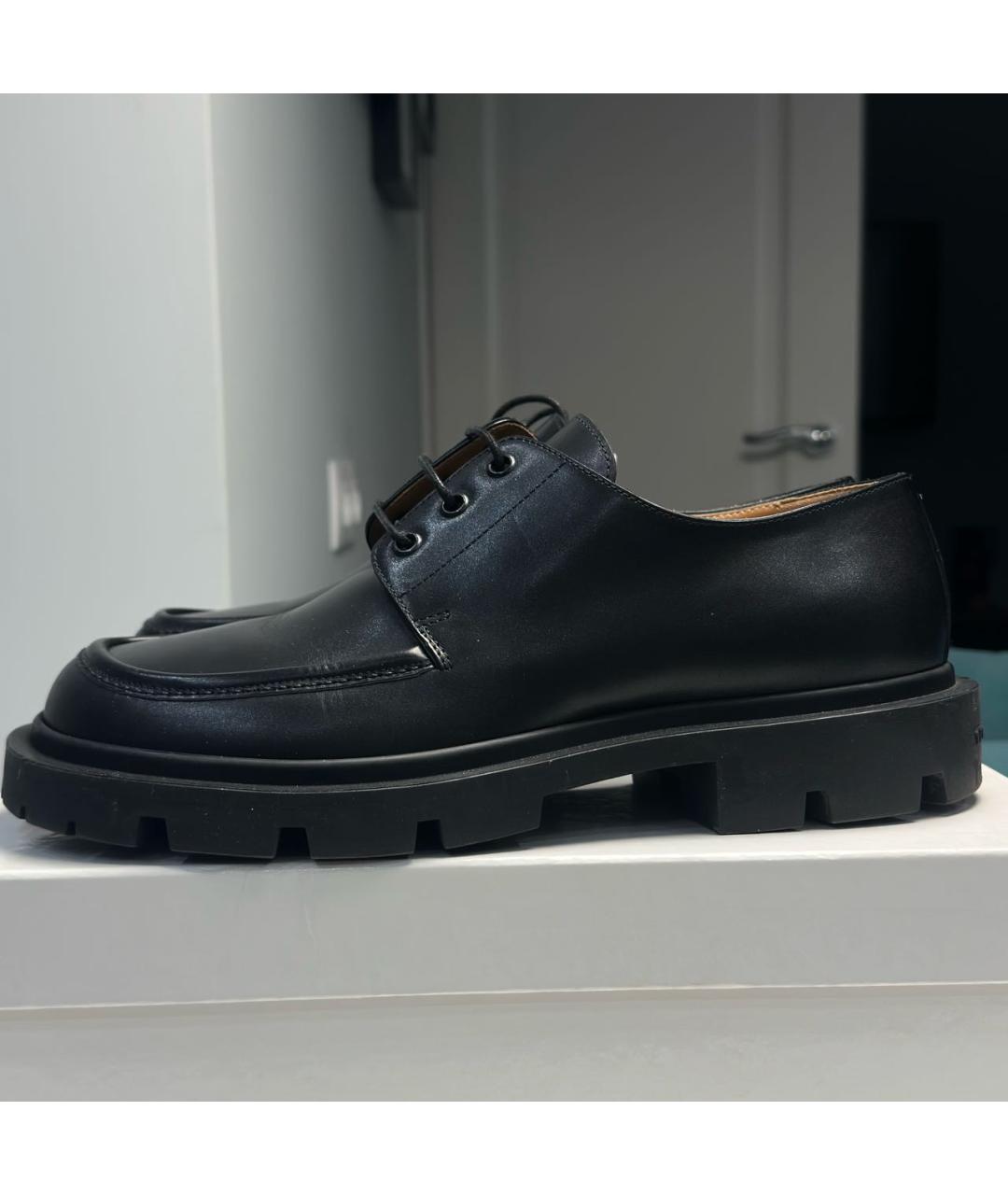 MAISON MARGIELA Черные кожаные туфли, фото 3