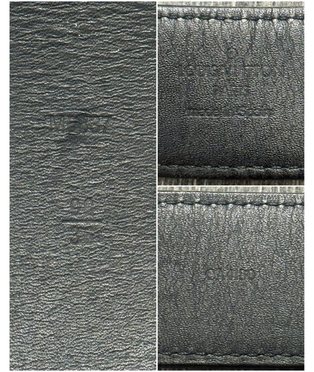 LOUIS VUITTON Черный кожаный ремень, фото 3