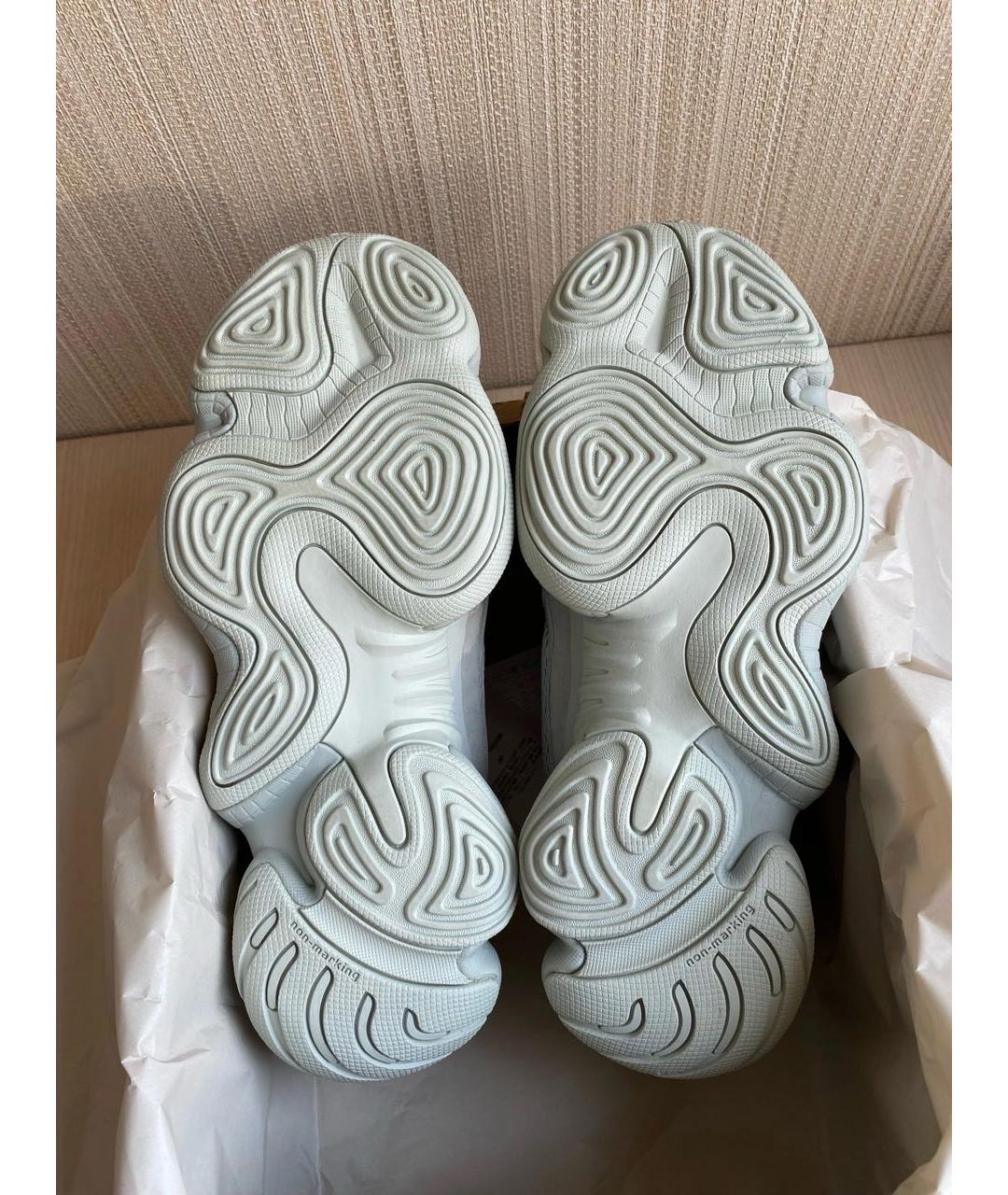 ADIDAS YEEZY Серые замшевые низкие кроссовки / кеды, фото 5