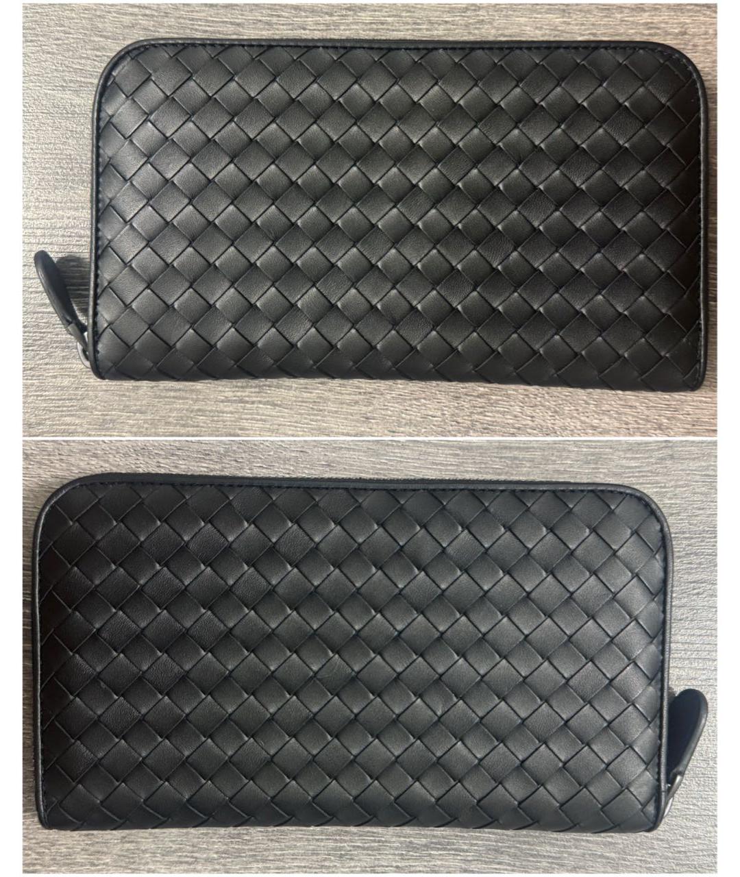 BOTTEGA VENETA Черный кожаный кошелек, фото 2