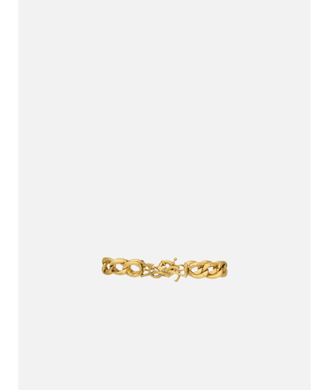 SAINT LAURENT Золотой металлический браслет, фото 3