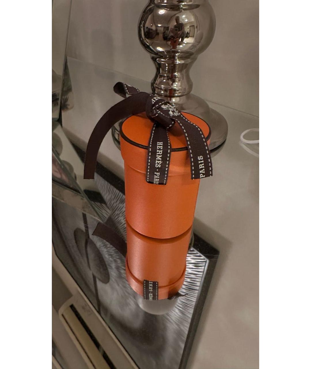 HERMES Серый шелковый платок, фото 4