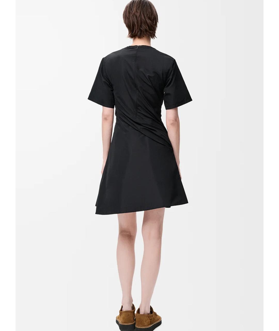 LOEWE Черное шелковое повседневное платье, фото 3