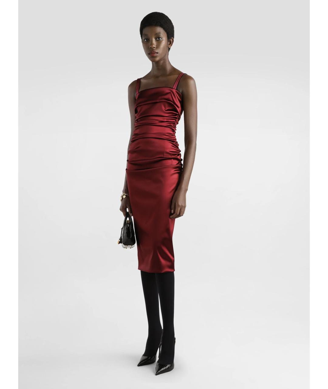 DOLCE&GABBANA Бордовое вечернее платье, фото 2