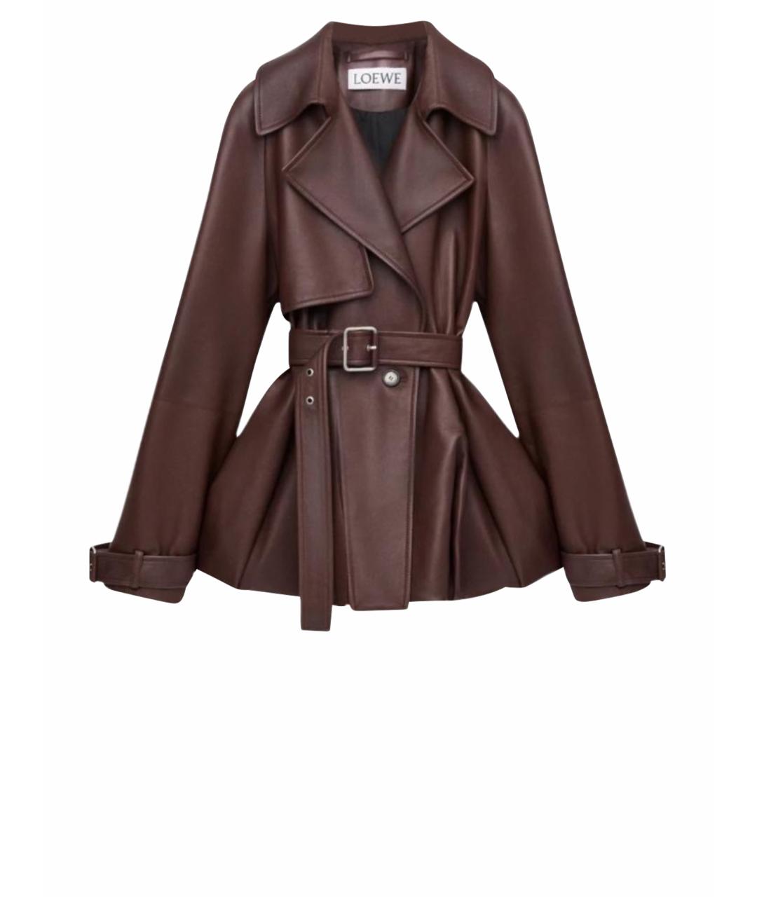 LOEWE Коричневая кожаная куртка, фото 1