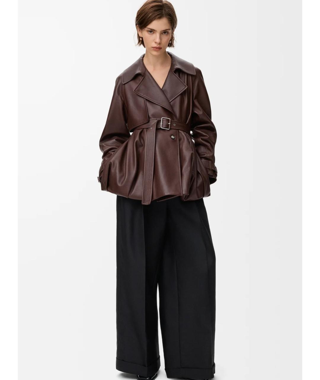 LOEWE Коричневая кожаная куртка, фото 2