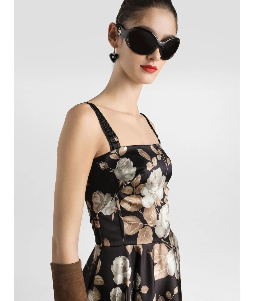 DOLCE&GABBANA Мульти вискозное повседневное платье, фото 3