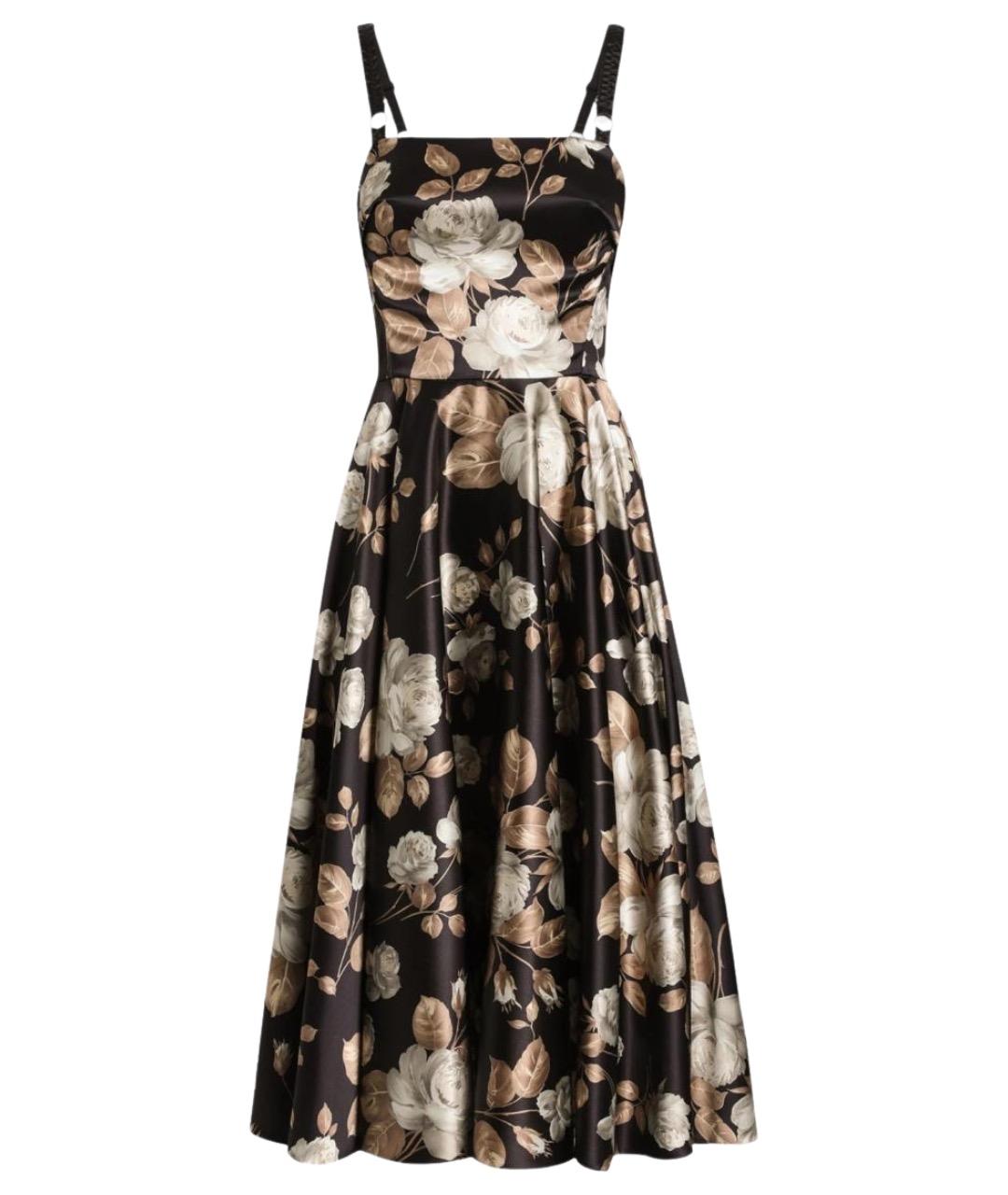 DOLCE&GABBANA Мульти шелковое повседневное платье, фото 1