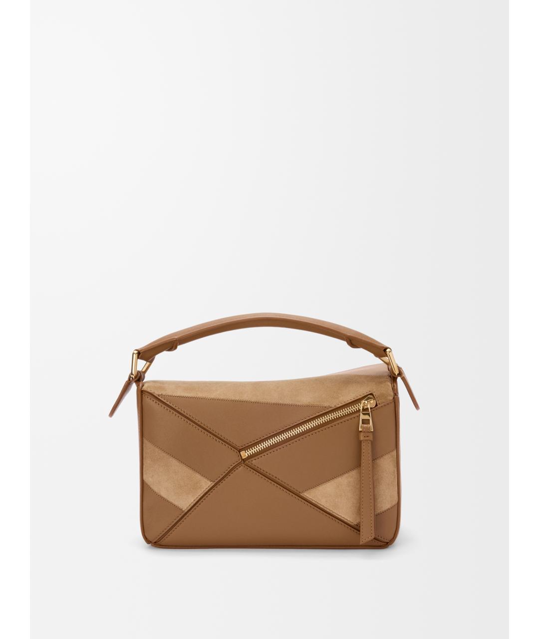 LOEWE Бежевая кожаная сумка через плечо, фото 4