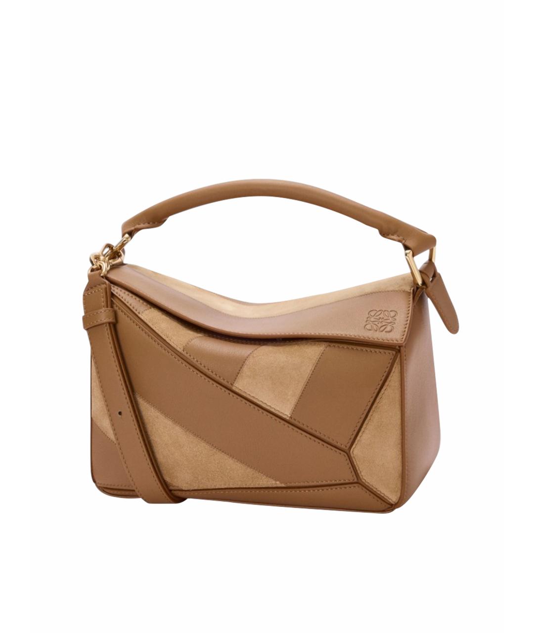 LOEWE Бежевая кожаная сумка через плечо, фото 1