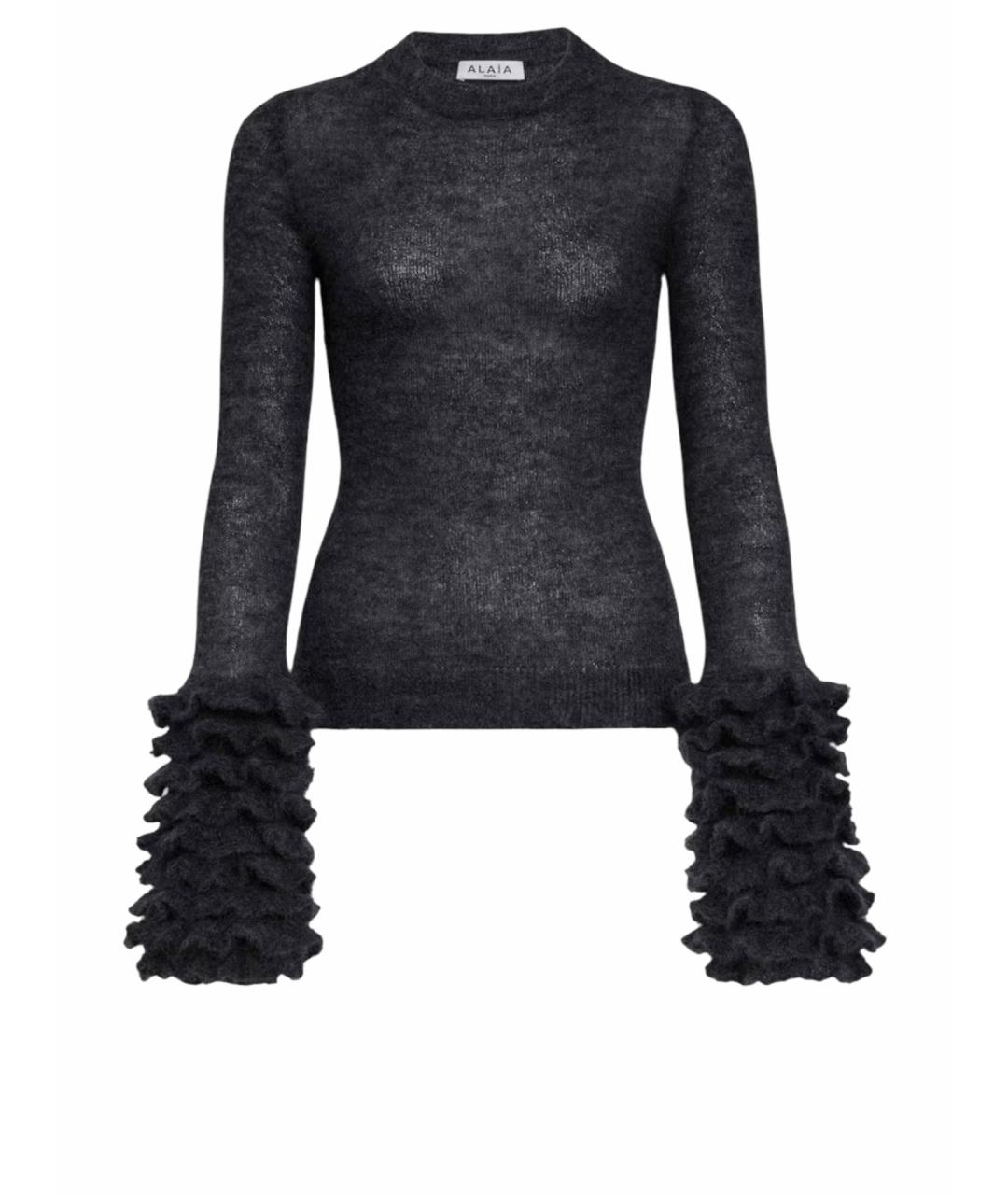 ALAIA Черный шерстяной джемпер / свитер, фото 1