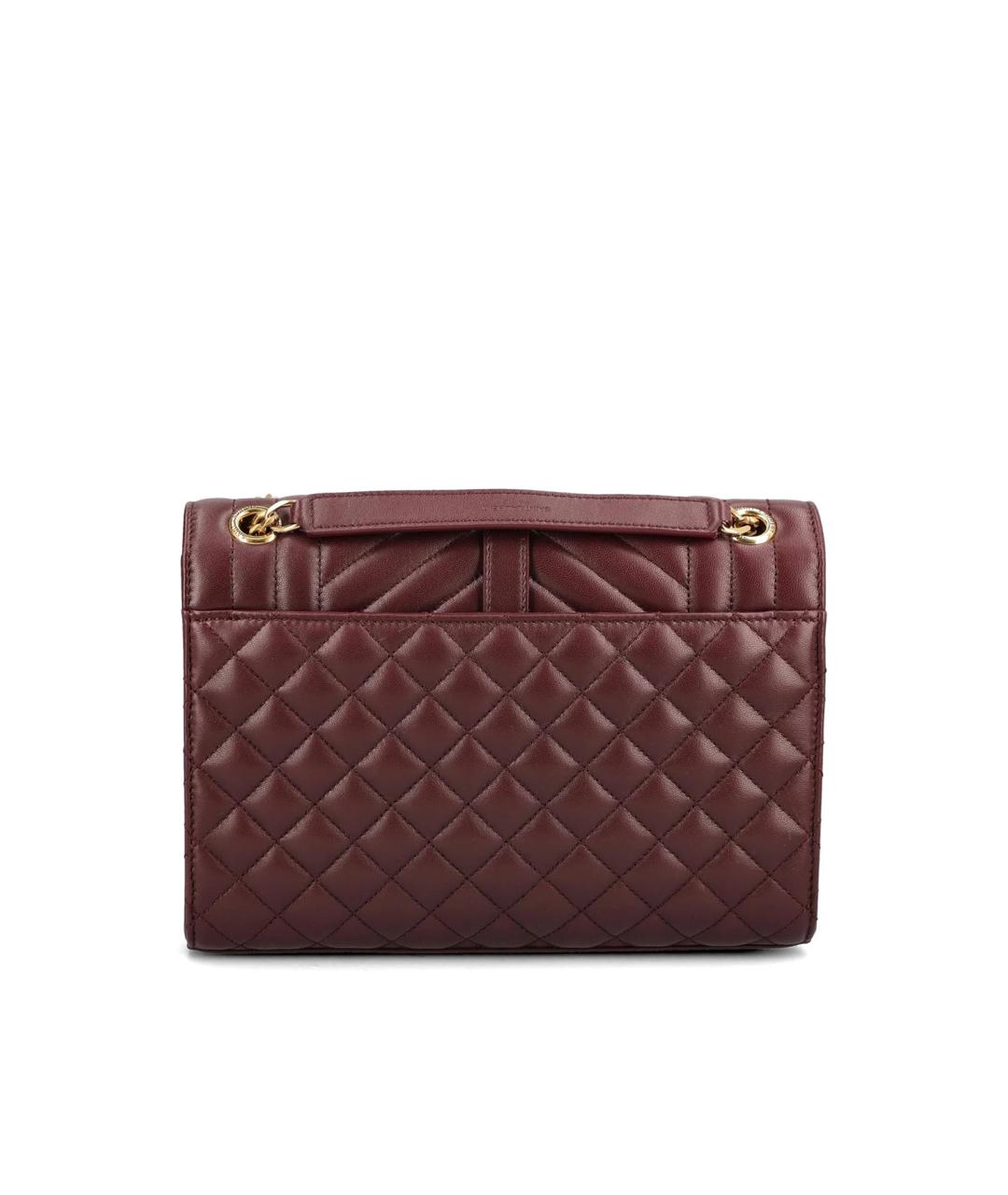 SAINT LAURENT Коричневая кожаная сумка через плечо, фото 3