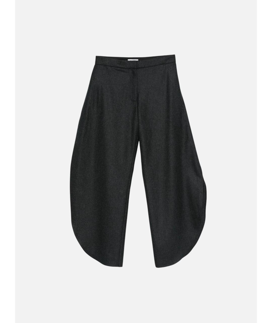 ALAIA Черные шерстяные брюки широкие, фото 5