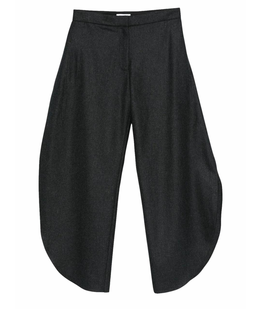 ALAIA Черные шерстяные брюки широкие, фото 1