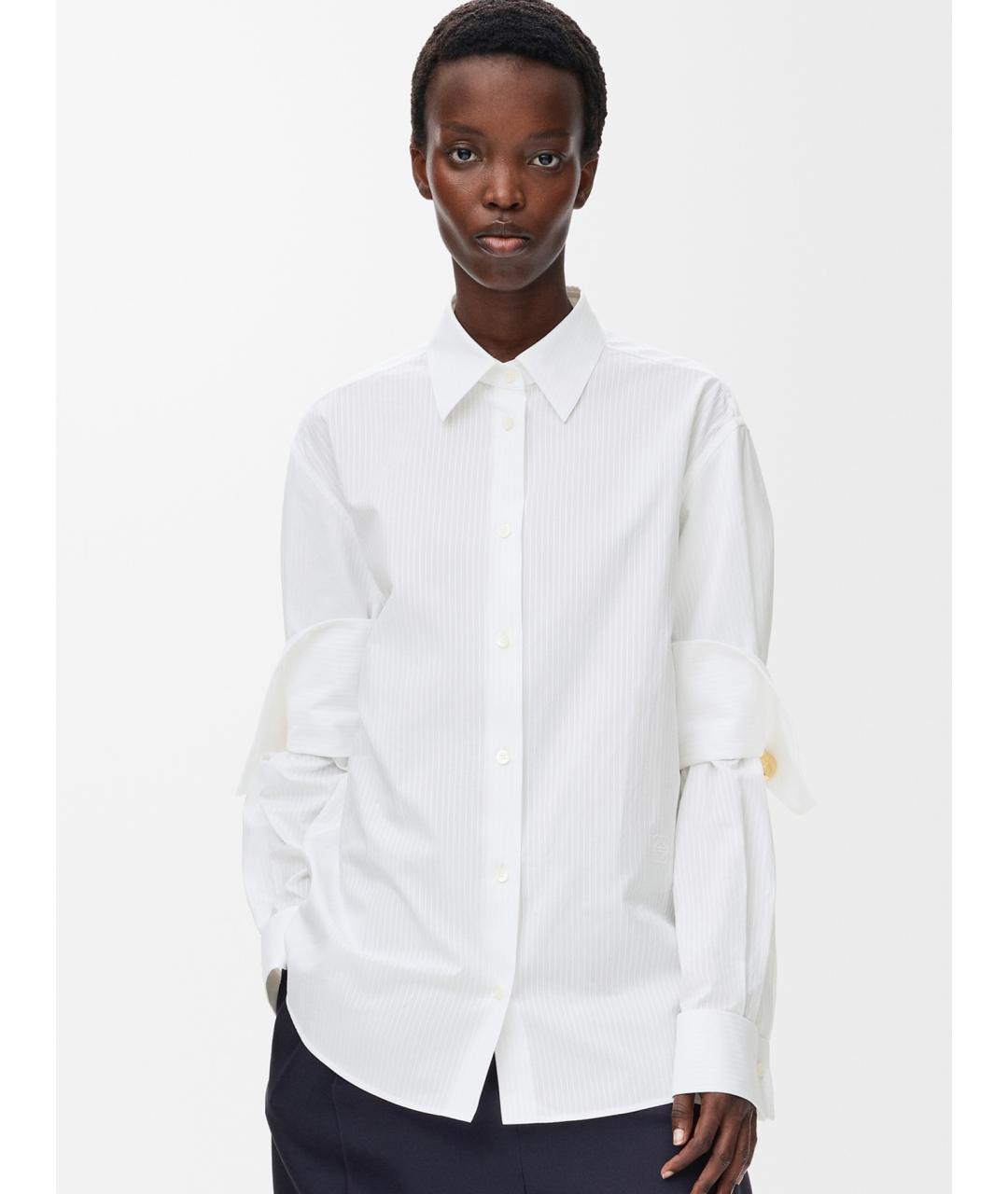 LOEWE Белая хлопковая рубашка, фото 3