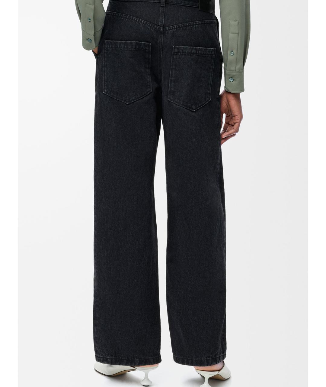 LOEWE Черные хлопковые прямые джинсы, фото 4