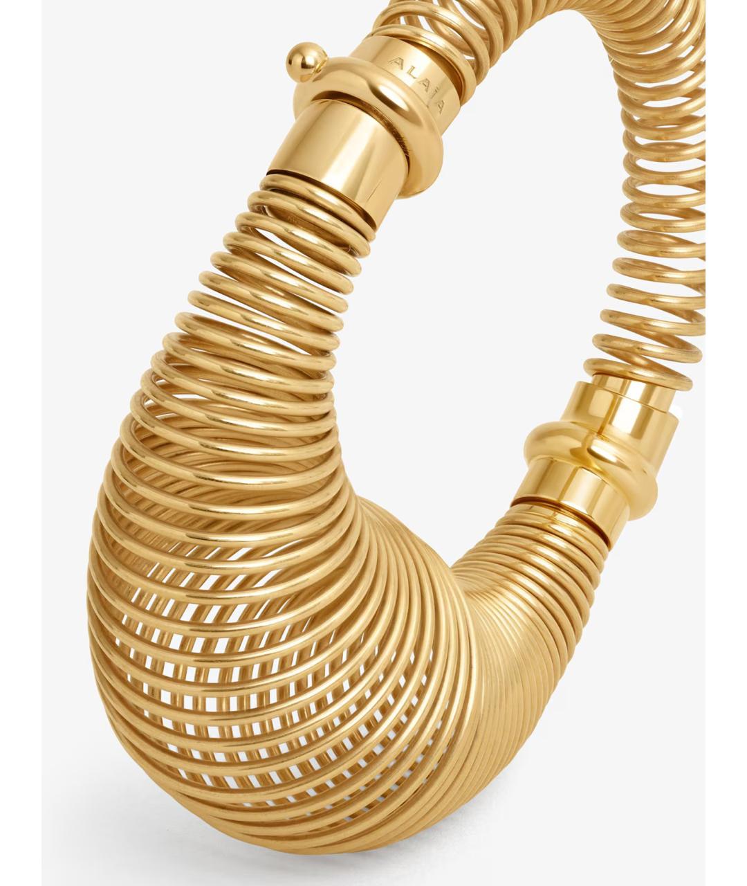 ALAIA Золотой металлический браслет, фото 3