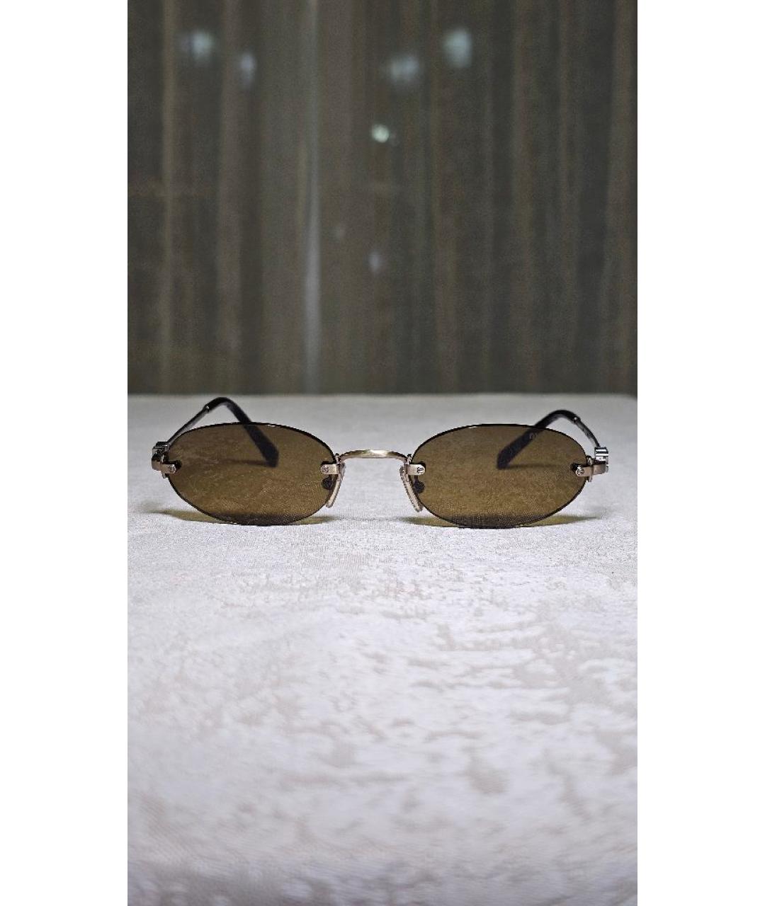 MIU MIU Коричневые металлические солнцезащитные очки, фото 7