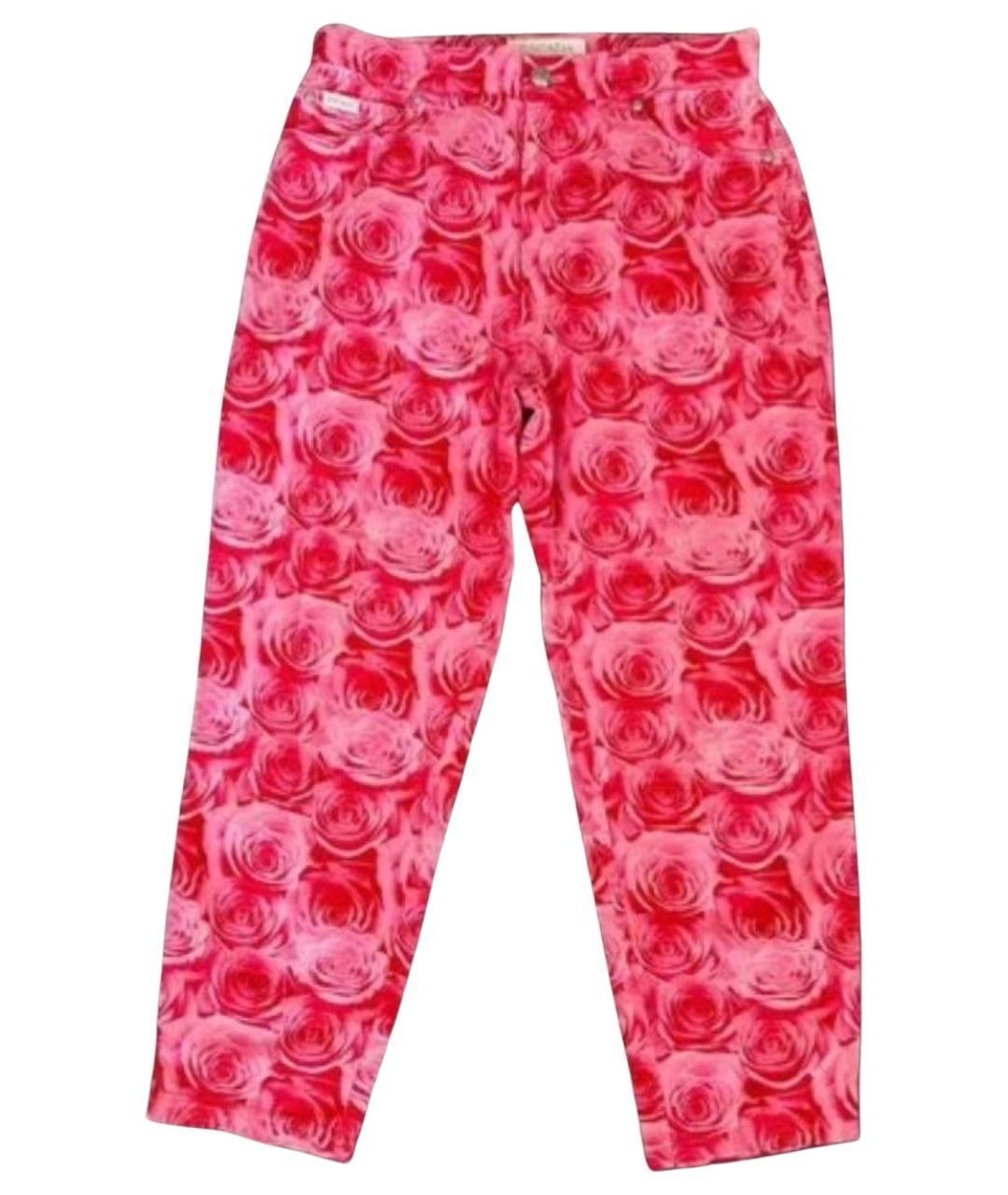 ESCADA Розовые хлопко-эластановые брюки широкие, фото 1