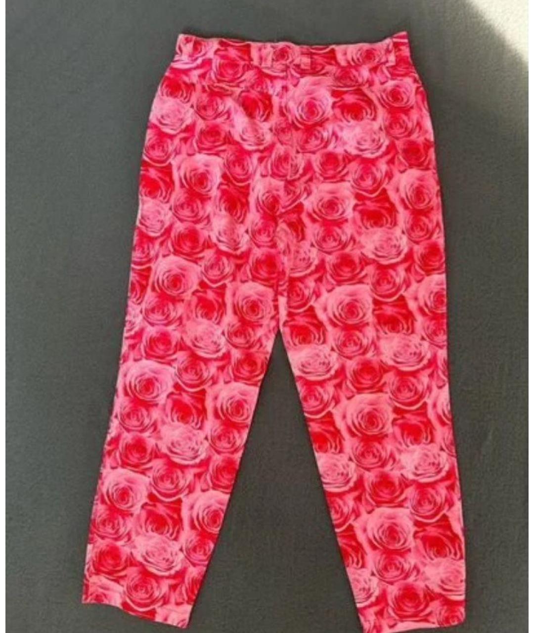 ESCADA Розовые хлопко-эластановые брюки широкие, фото 2