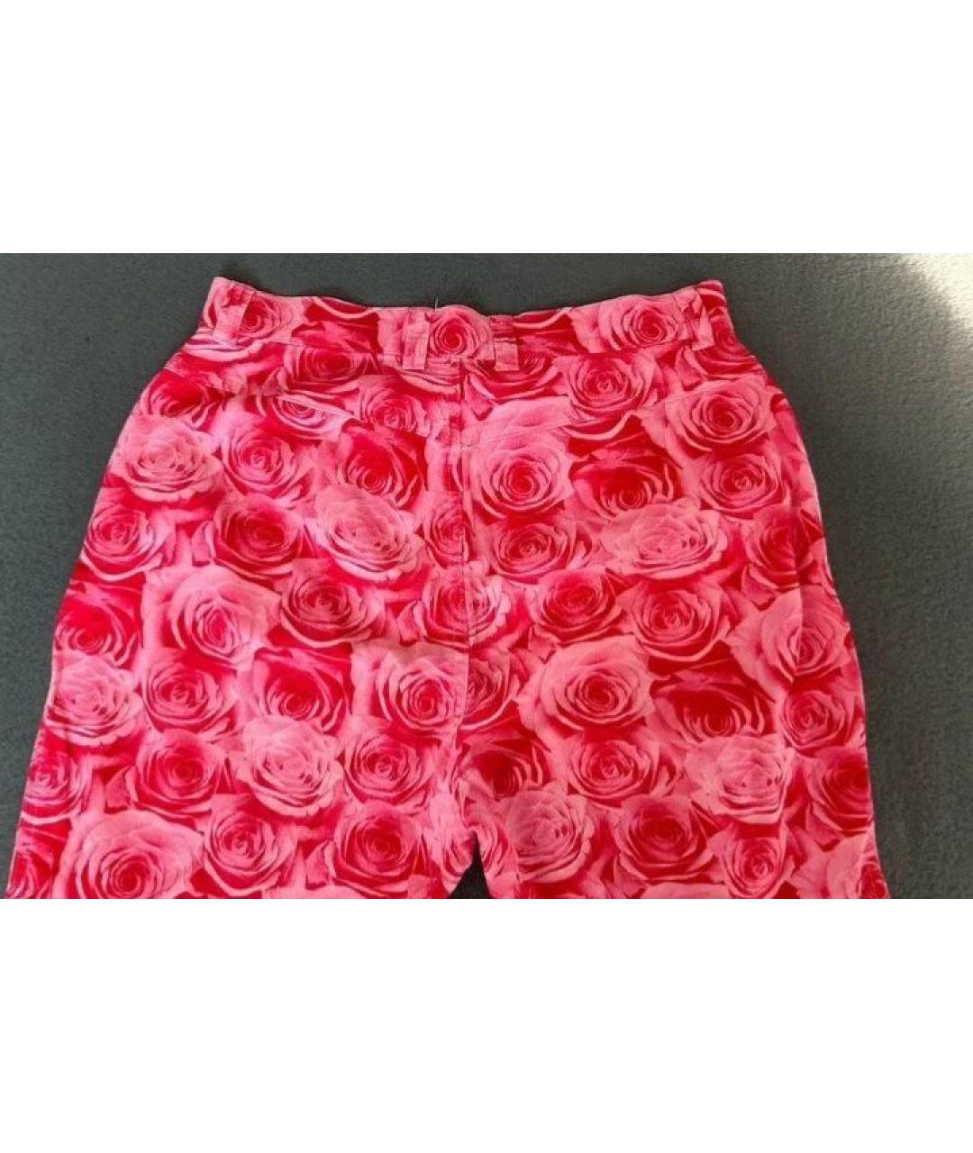 ESCADA Розовые хлопко-эластановые брюки широкие, фото 4